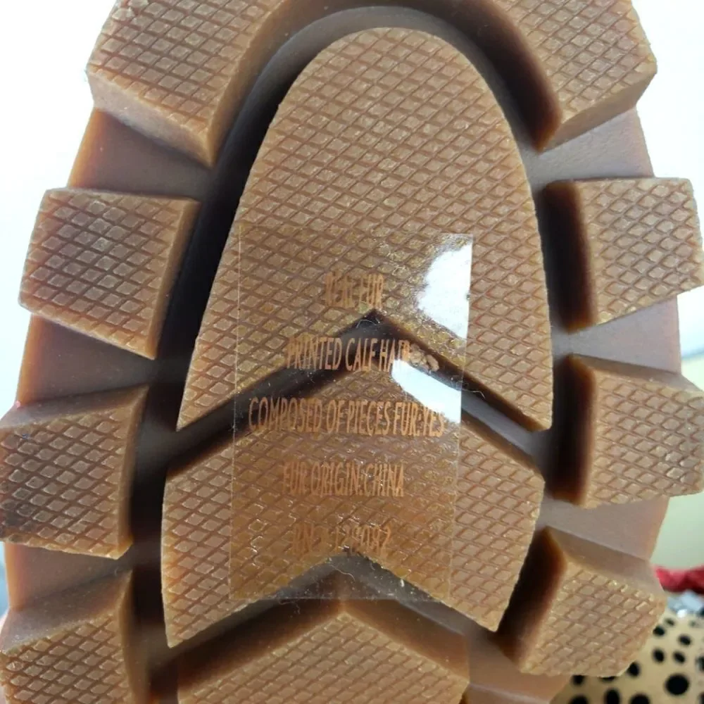 Women's Dolce Vita NWOB Calf Hair Animal Print Lace Up Heel Boots Size 7M - Picture 5 of 7